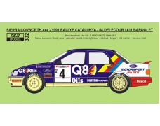 Decal – Ford Sierra Cosworth 4x4 - 1991 Rallye Catalunya - #4 Delecour / #11 Bardolet 1/24